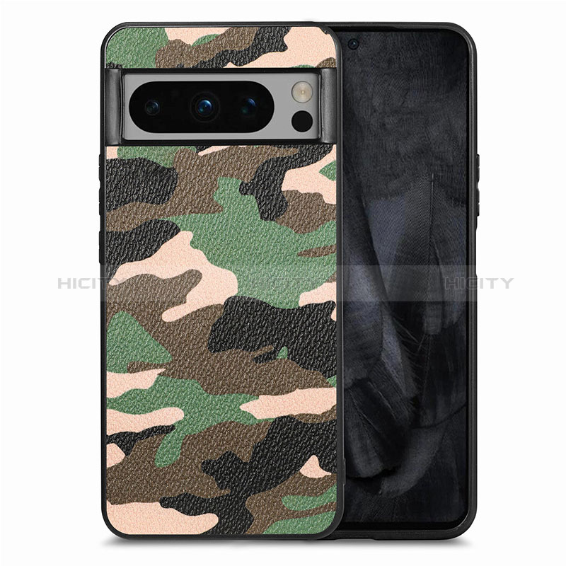 Funda Silicona Goma de Cuero Carcasa S01D para Google Pixel 8 Pro 5G Verde