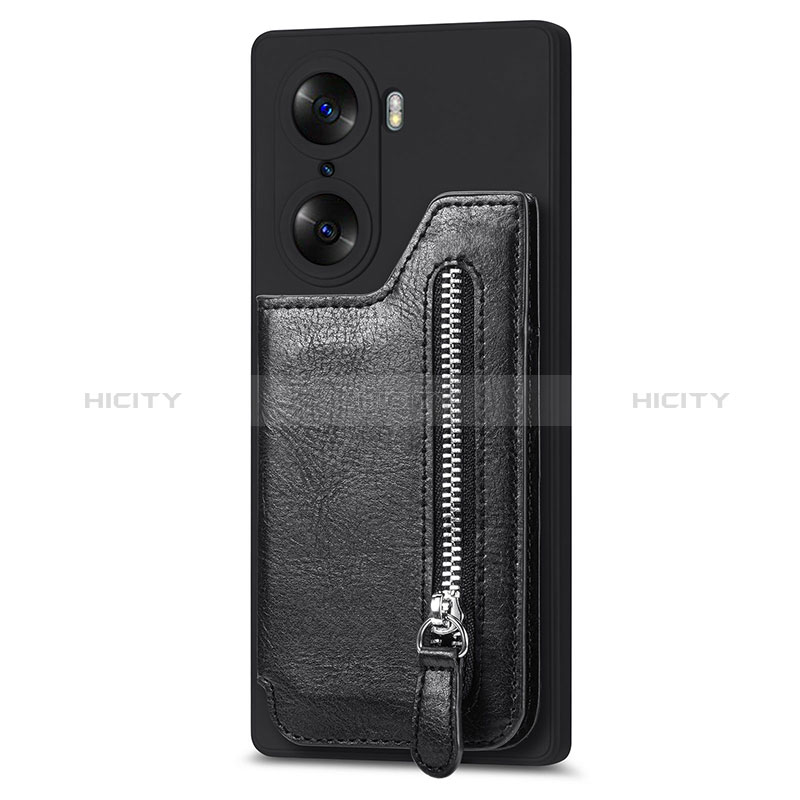 Funda Silicona Goma de Cuero Carcasa S01D para Huawei Honor 60 5G Negro