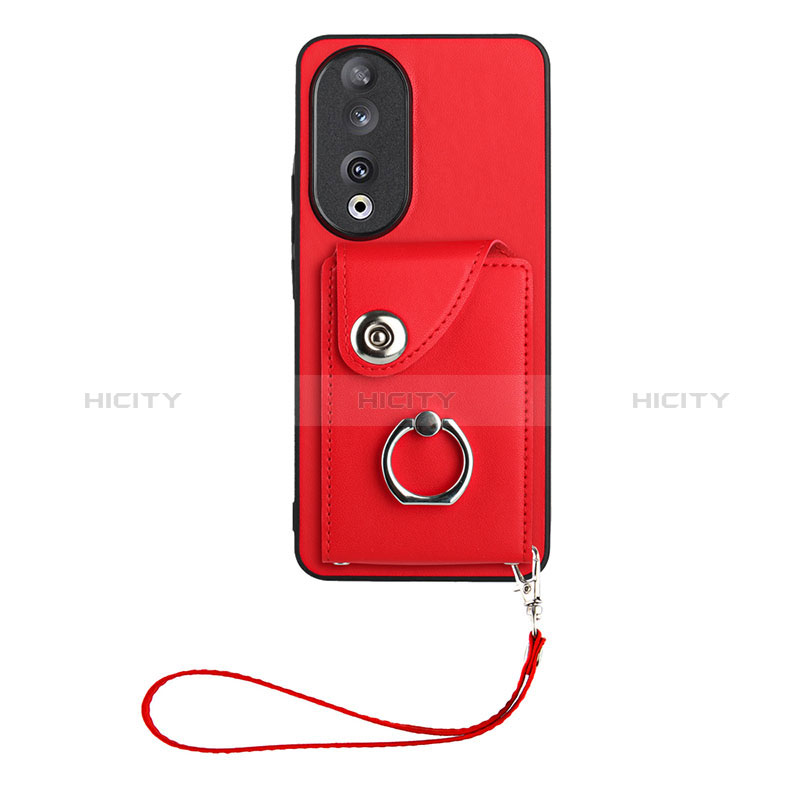 Funda Silicona Goma de Cuero Carcasa S01D para Huawei Honor 90 5G Rojo