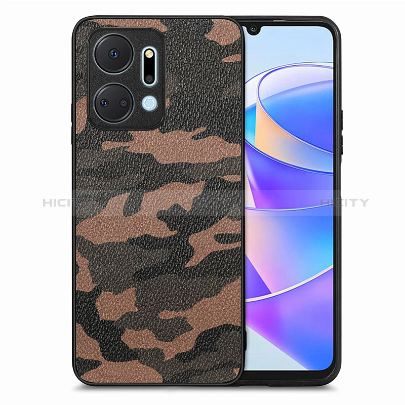 Funda Silicona Goma de Cuero Carcasa S01D para Huawei Honor X7a