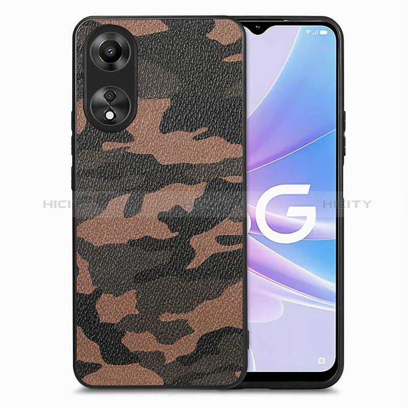 Funda Silicona Goma de Cuero Carcasa S01D para Oppo A78 5G