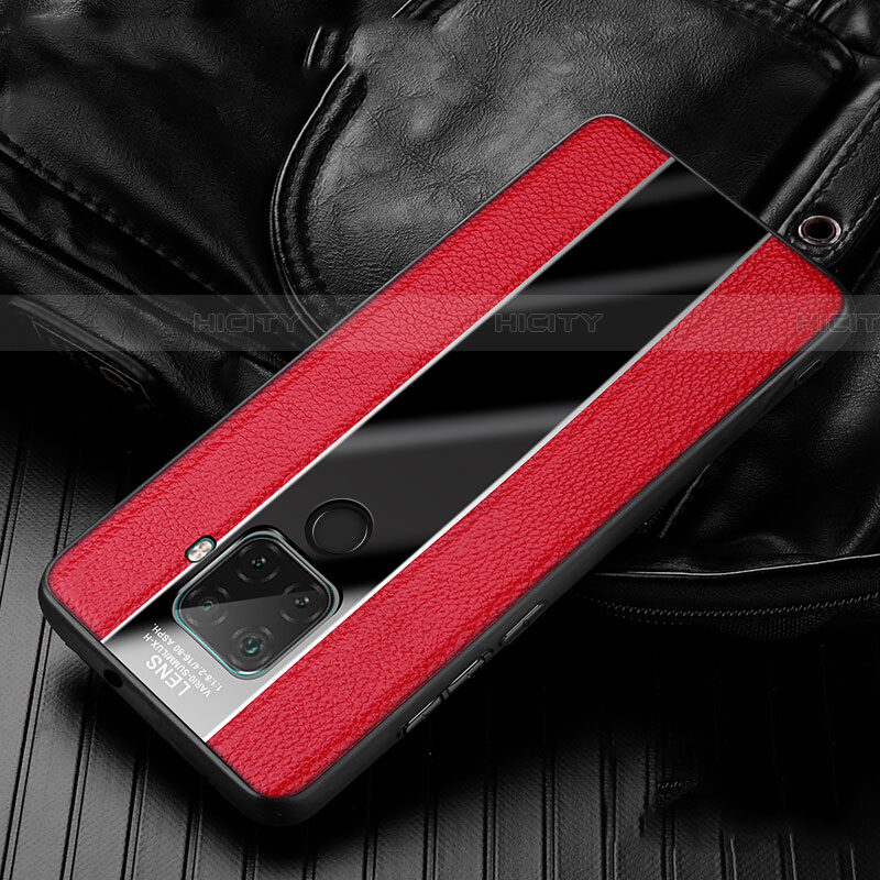 Funda Silicona Goma de Cuero Carcasa S02 para Huawei Mate 30 Lite Rojo