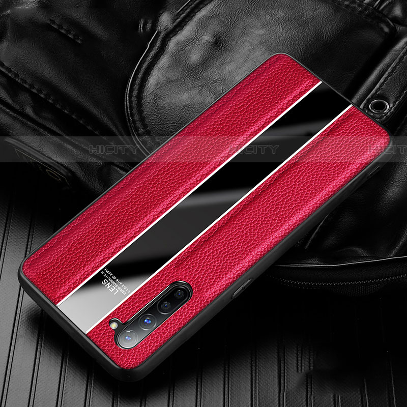 Funda Silicona Goma de Cuero Carcasa S02 para Oppo Find X2 Lite Rojo