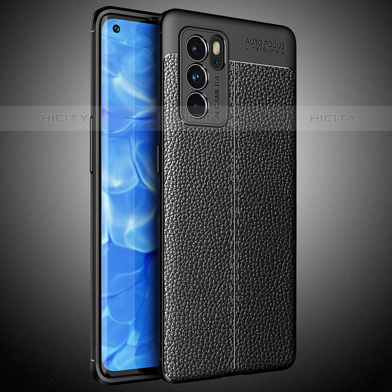 Funda Silicona Goma de Cuero Carcasa S02 para Oppo Reno6 Pro 5G India