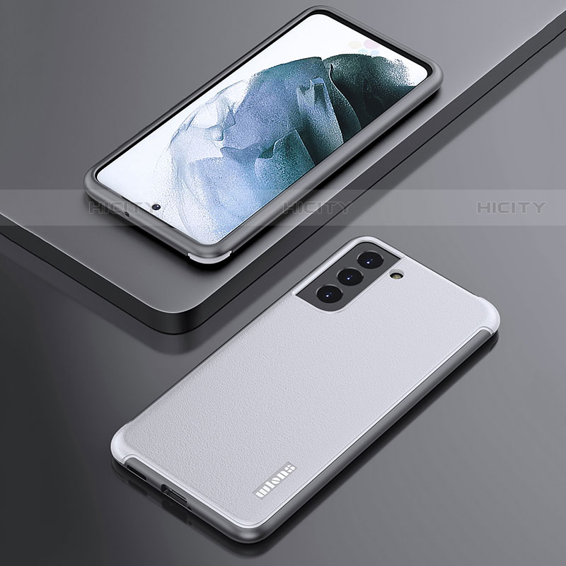 Funda Silicona Goma de Cuero Carcasa S02 para Samsung Galaxy S22 5G Blanco