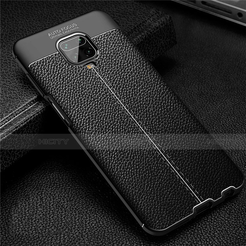 Funda Silicona Goma de Cuero Carcasa S02 para Xiaomi Poco M2 Pro Negro