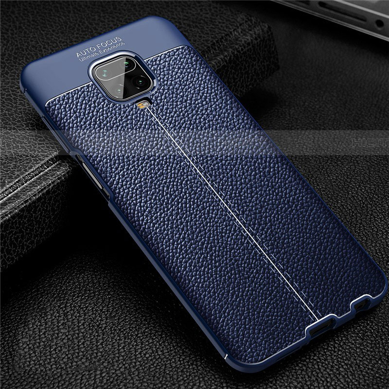 Funda Silicona Goma de Cuero Carcasa S02 para Xiaomi Redmi Note 9S Azul