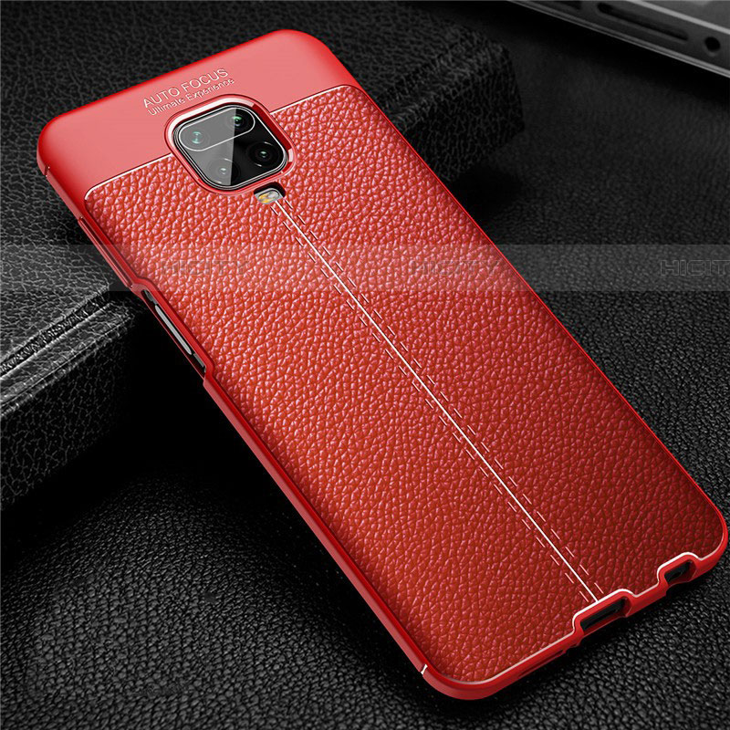 Funda Silicona Goma de Cuero Carcasa S02 para Xiaomi Redmi Note 9S Rojo