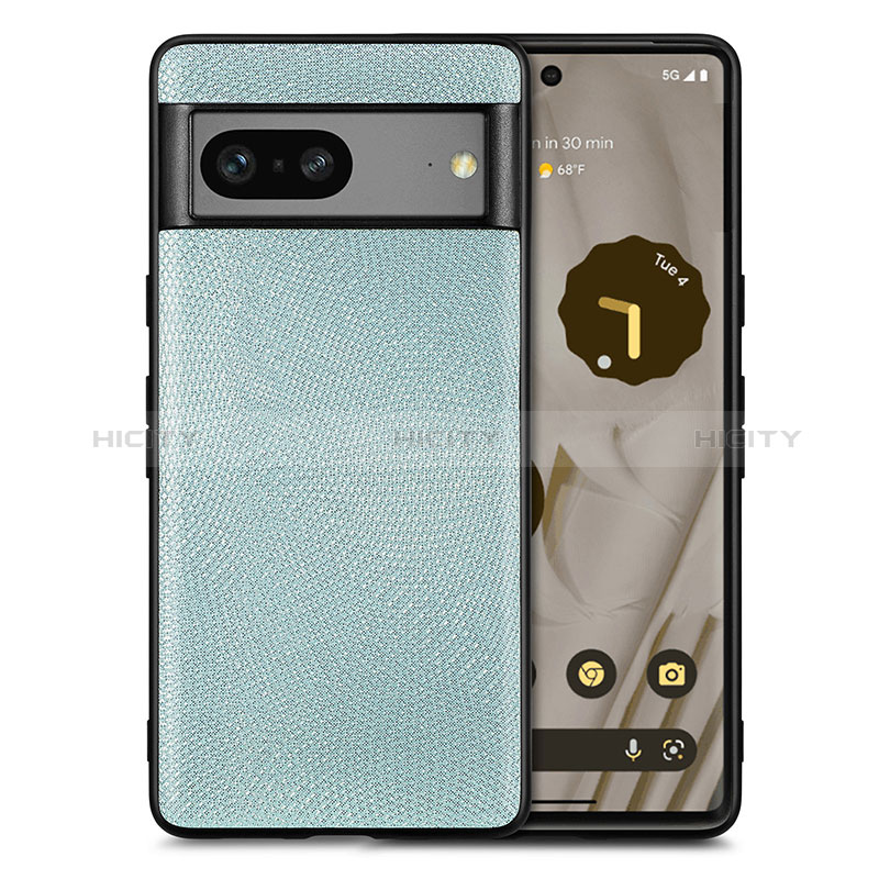 Funda Silicona Goma de Cuero Carcasa S02D para Google Pixel 7a 5G Azul Cielo