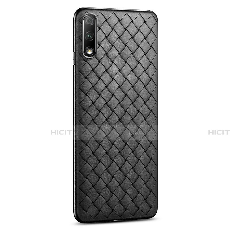 Funda Silicona Goma de Cuero Carcasa S03 para Huawei Honor 9X Negro