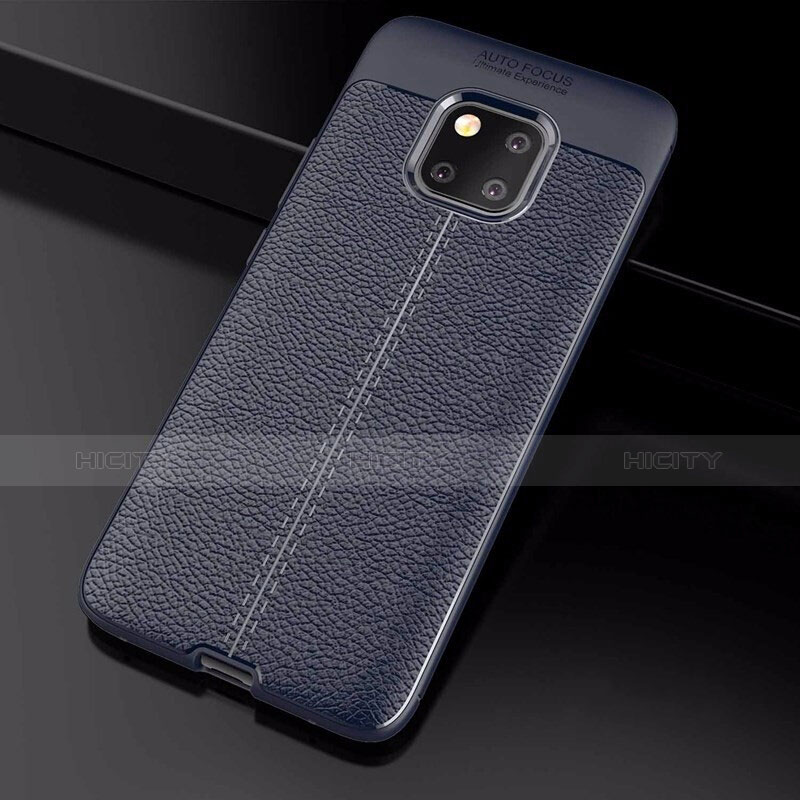 Funda Silicona Goma de Cuero Carcasa S03 para Huawei Mate 20 Pro Azul