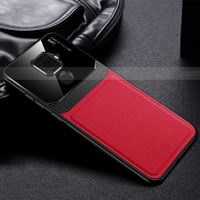 Funda Silicona Goma de Cuero Carcasa S03 para Huawei Nova 5z Rojo