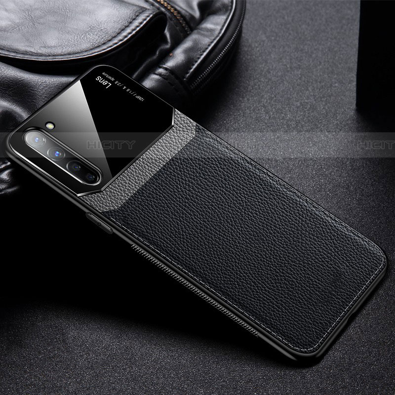 Funda Silicona Goma de Cuero Carcasa S03 para Oppo Find X2 Lite Negro