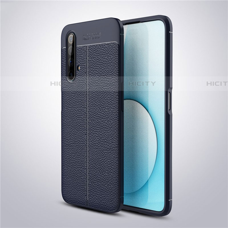 Funda Silicona Goma de Cuero Carcasa S03 para Realme X50m 5G Azul