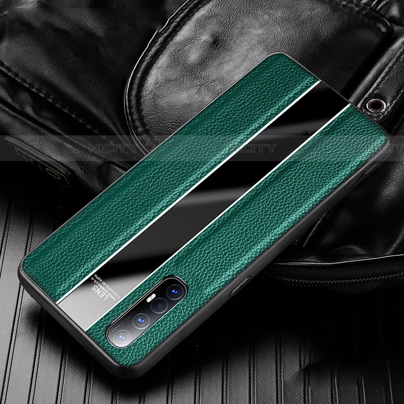 Funda Silicona Goma de Cuero Carcasa S04 para Oppo Find X2 Neo Verde