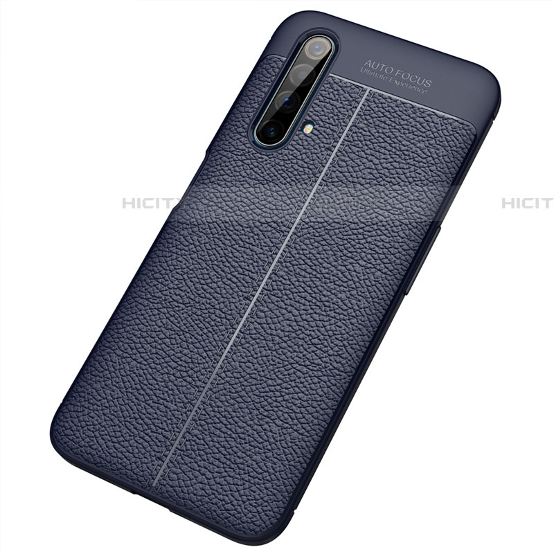 Funda Silicona Goma de Cuero Carcasa S04 para Realme X50m 5G Azul