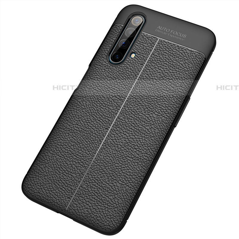 Funda Silicona Goma de Cuero Carcasa S04 para Realme X50t 5G Negro