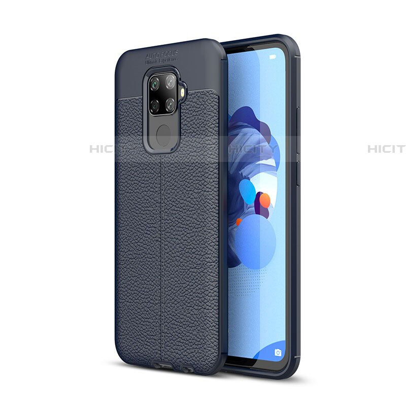 Funda Silicona Goma de Cuero Carcasa S05 para Huawei Mate 30 Lite Azul