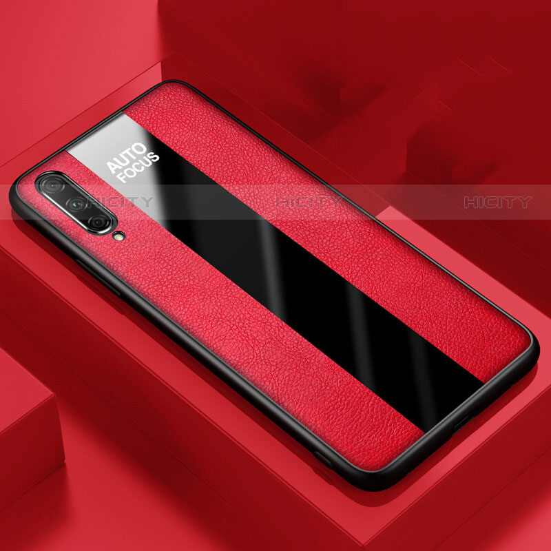 Funda Silicona Goma de Cuero Carcasa S05 para Huawei P Smart Pro (2019) Rojo