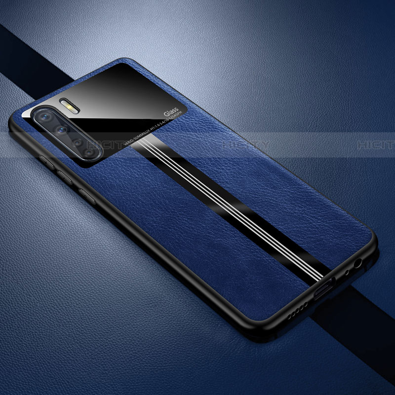 Funda Silicona Goma de Cuero Carcasa S05 para Oppo A91 Azul