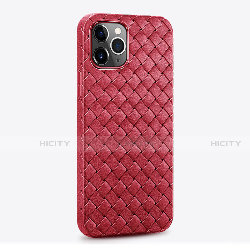 Funda Silicona Goma de Cuero Carcasa S06 para Apple iPhone 14 Pro Max Rojo