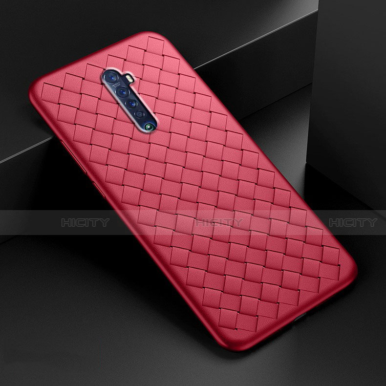 Funda Silicona Goma de Cuero Carcasa S06 para Oppo Reno2