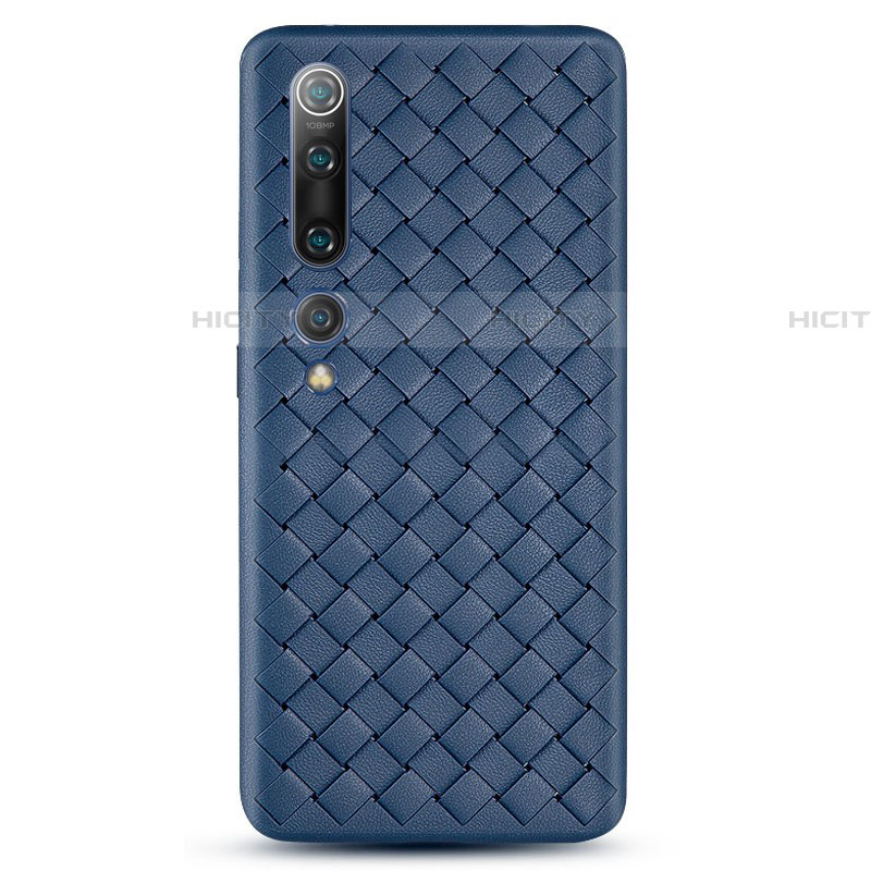 Funda Silicona Goma de Cuero Carcasa S07 para Xiaomi Mi 10 Azul