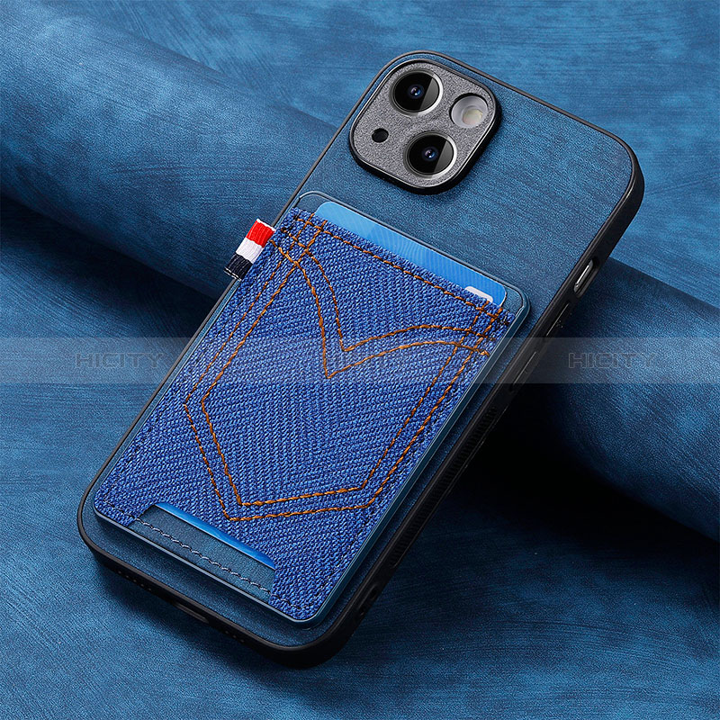 Funda Silicona Goma de Cuero Carcasa SD1 para Apple iPhone 13 Azul