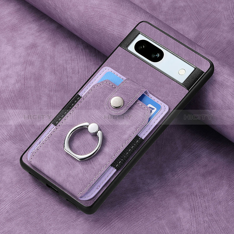 Funda Silicona Goma de Cuero Carcasa SD1 para Google Pixel 7a 5G Purpura Claro