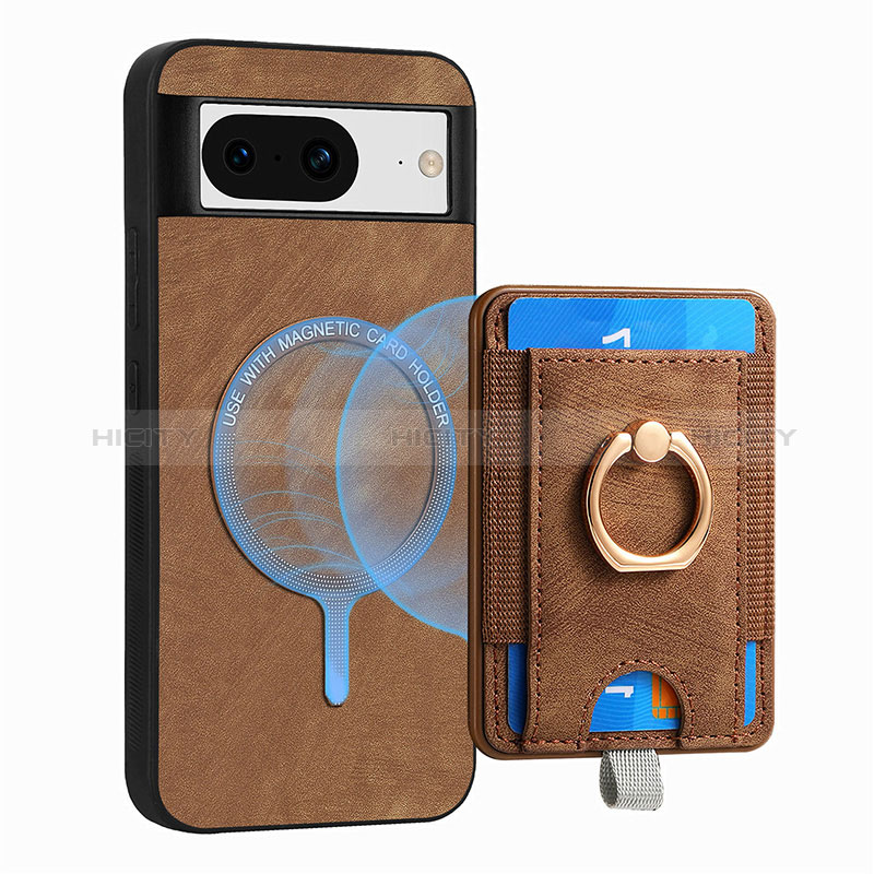 Funda Silicona Goma de Cuero Carcasa SD1 para Google Pixel 8 5G Marron