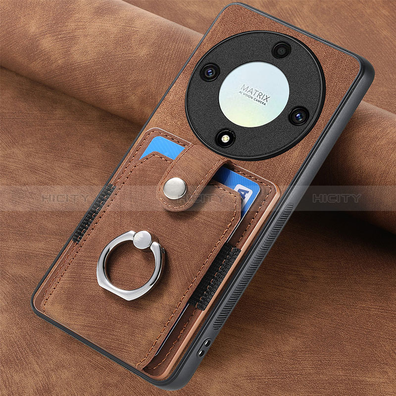 Funda Silicona Goma de Cuero Carcasa SD1 para Huawei Honor Magic5 Lite 5G Marron