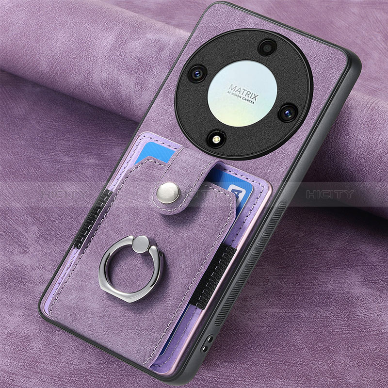 Funda Silicona Goma de Cuero Carcasa SD1 para Huawei Honor X9a 5G Purpura Claro