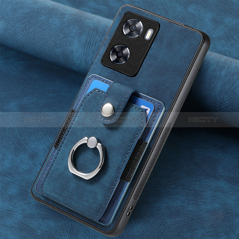 Funda Silicona Goma de Cuero Carcasa SD1 para Oppo A57 4G Azul