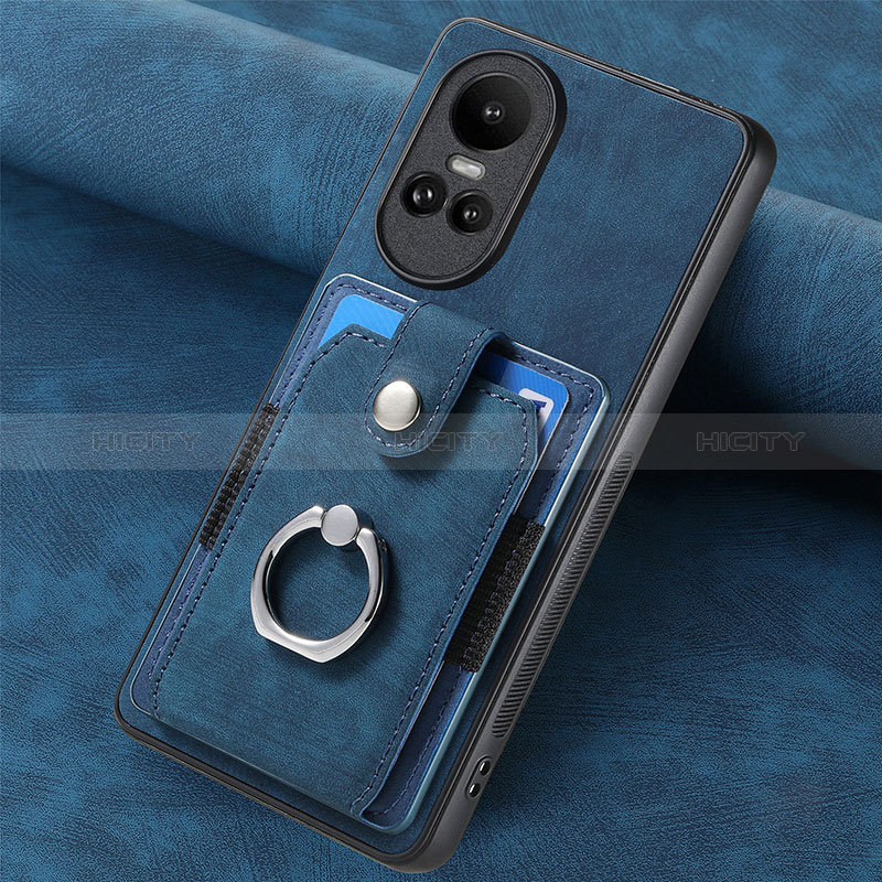 Funda Silicona Goma de Cuero Carcasa SD1 para Oppo Reno10 Pro 5G Azul