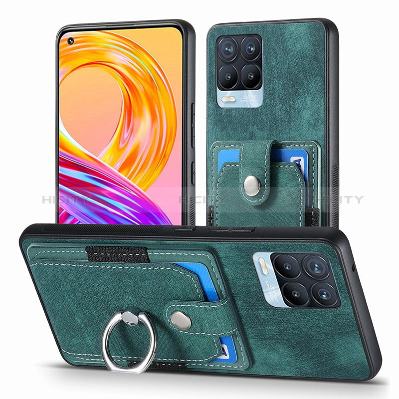 Funda Silicona Goma de Cuero Carcasa SD1 para Realme 8 Pro Verde