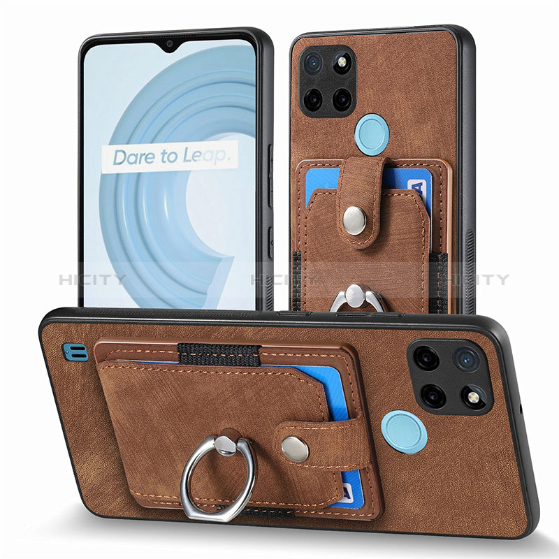 Funda Silicona Goma de Cuero Carcasa SD1 para Realme C21Y Marron