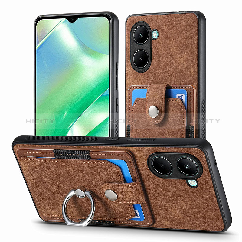 Funda Silicona Goma de Cuero Carcasa SD1 para Realme C33 (2023) Marron