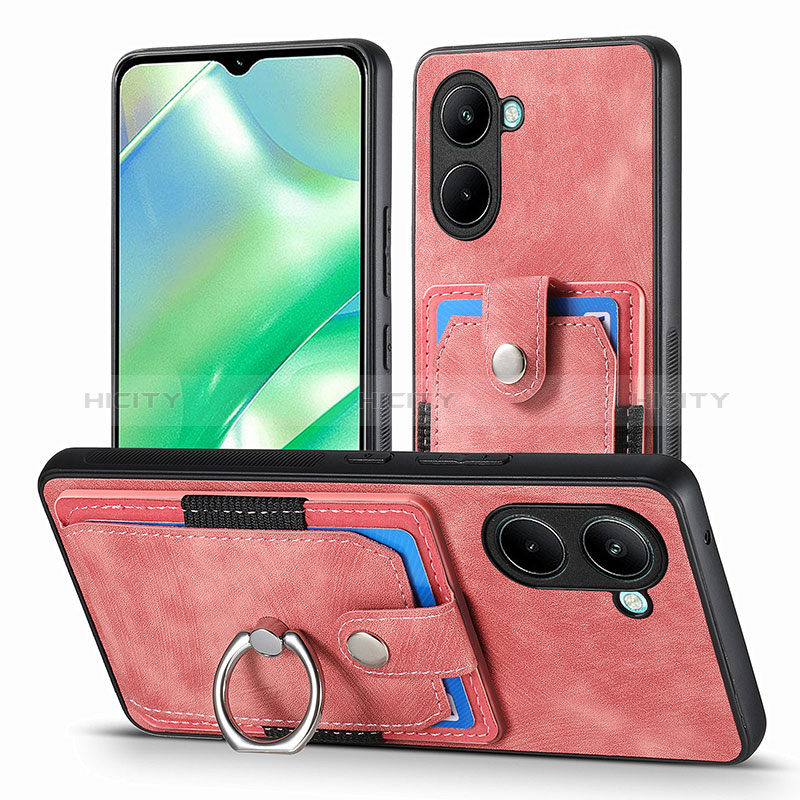 Funda Silicona Goma de Cuero Carcasa SD1 para Realme C33 (2023) Rosa