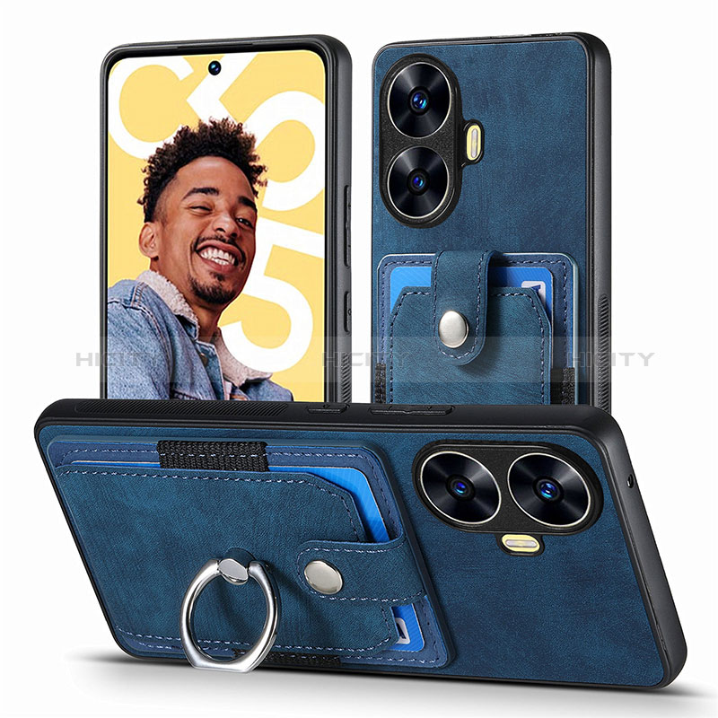 Funda Silicona Goma de Cuero Carcasa SD1 para Realme C55