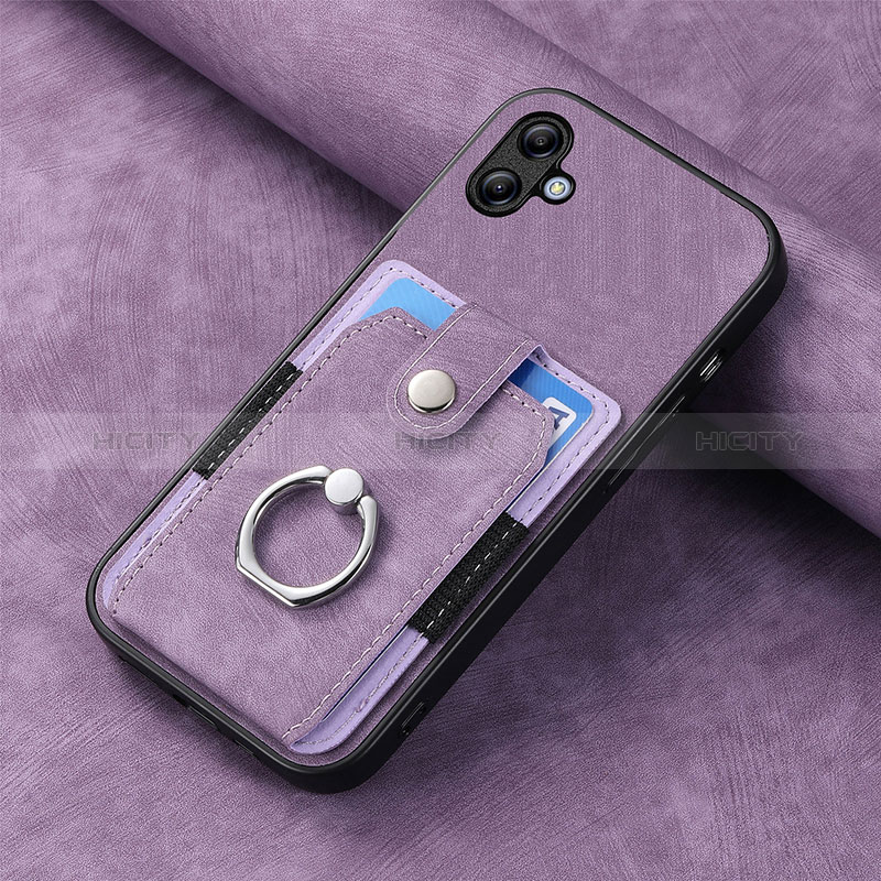 Funda Silicona Goma de Cuero Carcasa SD1 para Samsung Galaxy A04 4G Purpura Claro