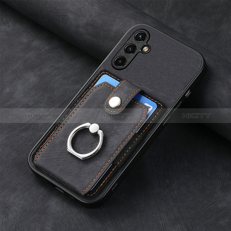 Funda Silicona Goma de Cuero Carcasa SD1 para Samsung Galaxy A34 5G Negro