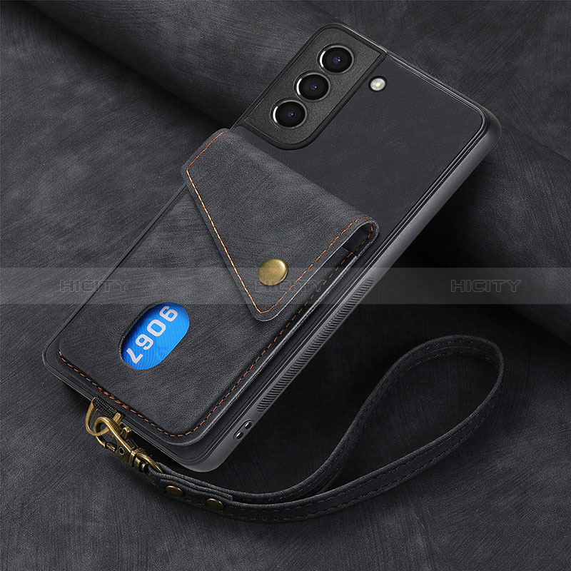 Funda Silicona Goma de Cuero Carcasa SD1 para Samsung Galaxy S22 5G Negro