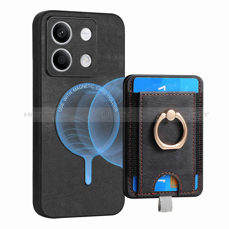 Funda Silicona Goma de Cuero Carcasa SD1 para Xiaomi Redmi Note 13 5G Negro