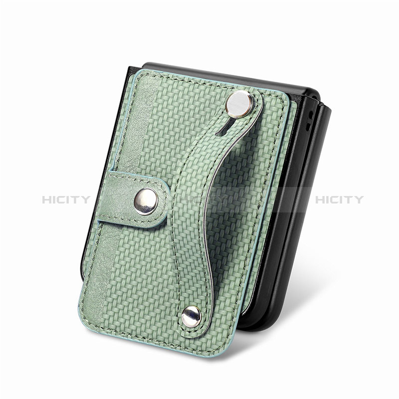 Funda Silicona Goma de Cuero Carcasa SD10 para Motorola Moto Razr 40 Ultra 5G Verde