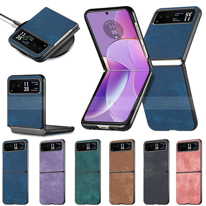 Funda Silicona Goma de Cuero Carcasa SD11 para Motorola Moto Razr 40 Ultra 5G