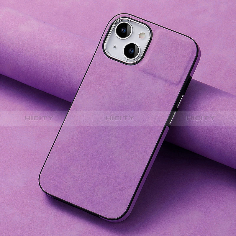 Funda Silicona Goma de Cuero Carcasa SD13 para Apple iPhone 13 Purpura Claro