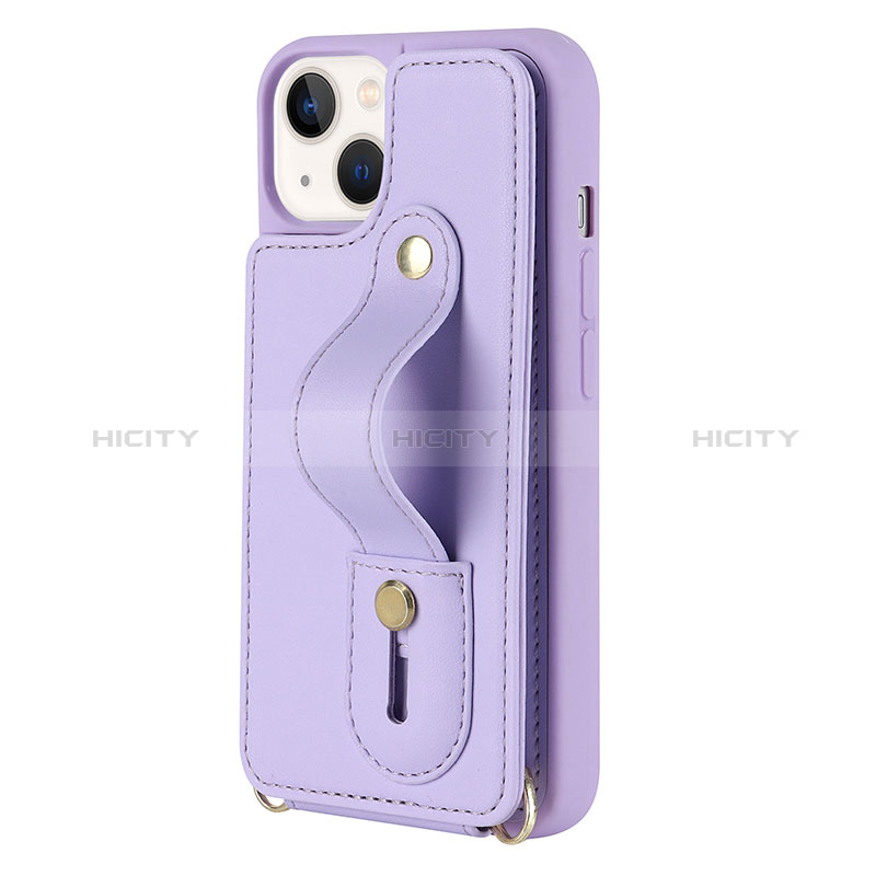 Funda Silicona Goma de Cuero Carcasa SD14 para Apple iPhone 14 Morado