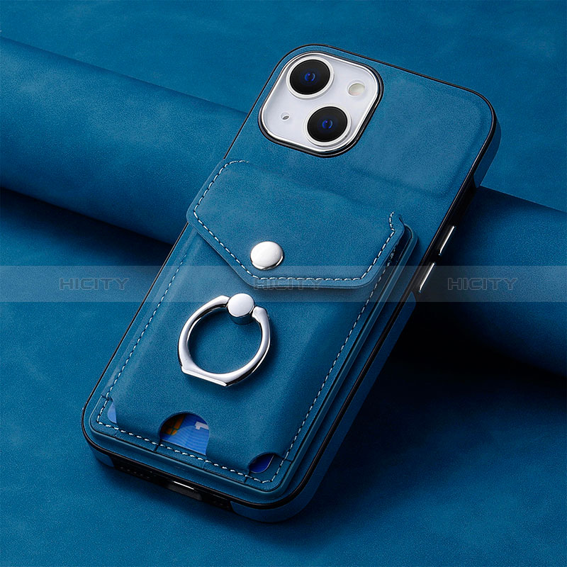 Funda Silicona Goma de Cuero Carcasa SD15 para Apple iPhone 15 Plus Azul
