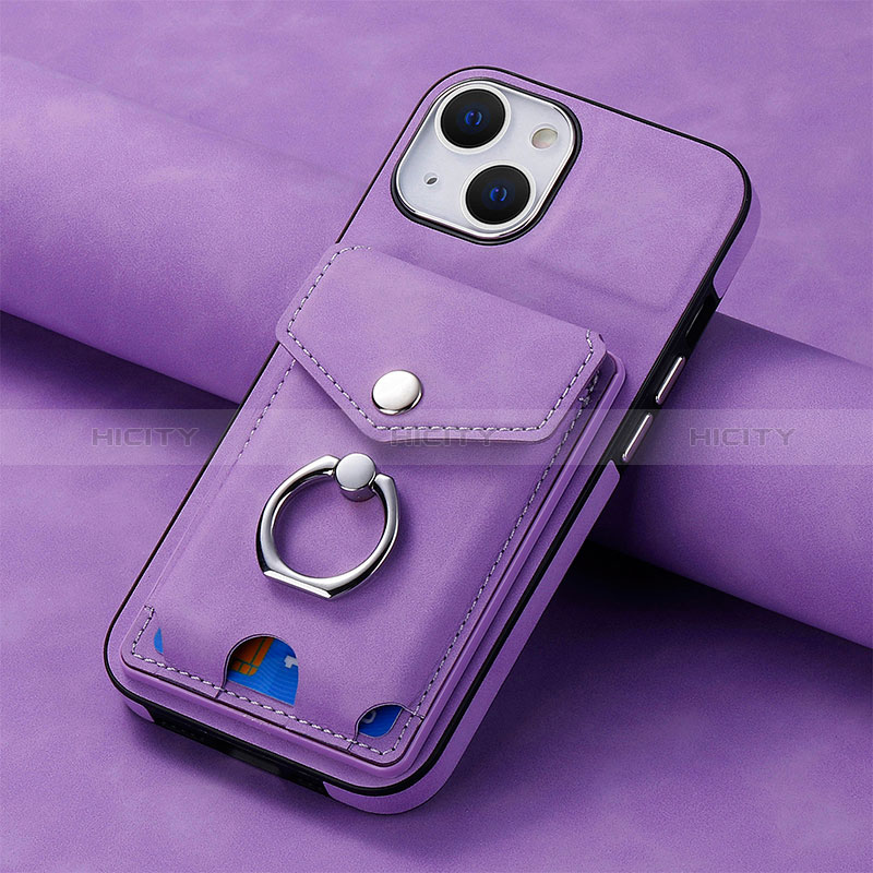 Funda Silicona Goma de Cuero Carcasa SD15 para Apple iPhone 15 Purpura Claro