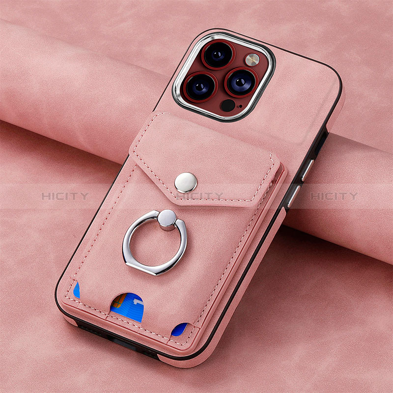 Funda Silicona Goma de Cuero Carcasa SD15 para Apple iPhone 16 Pro Max Rosa